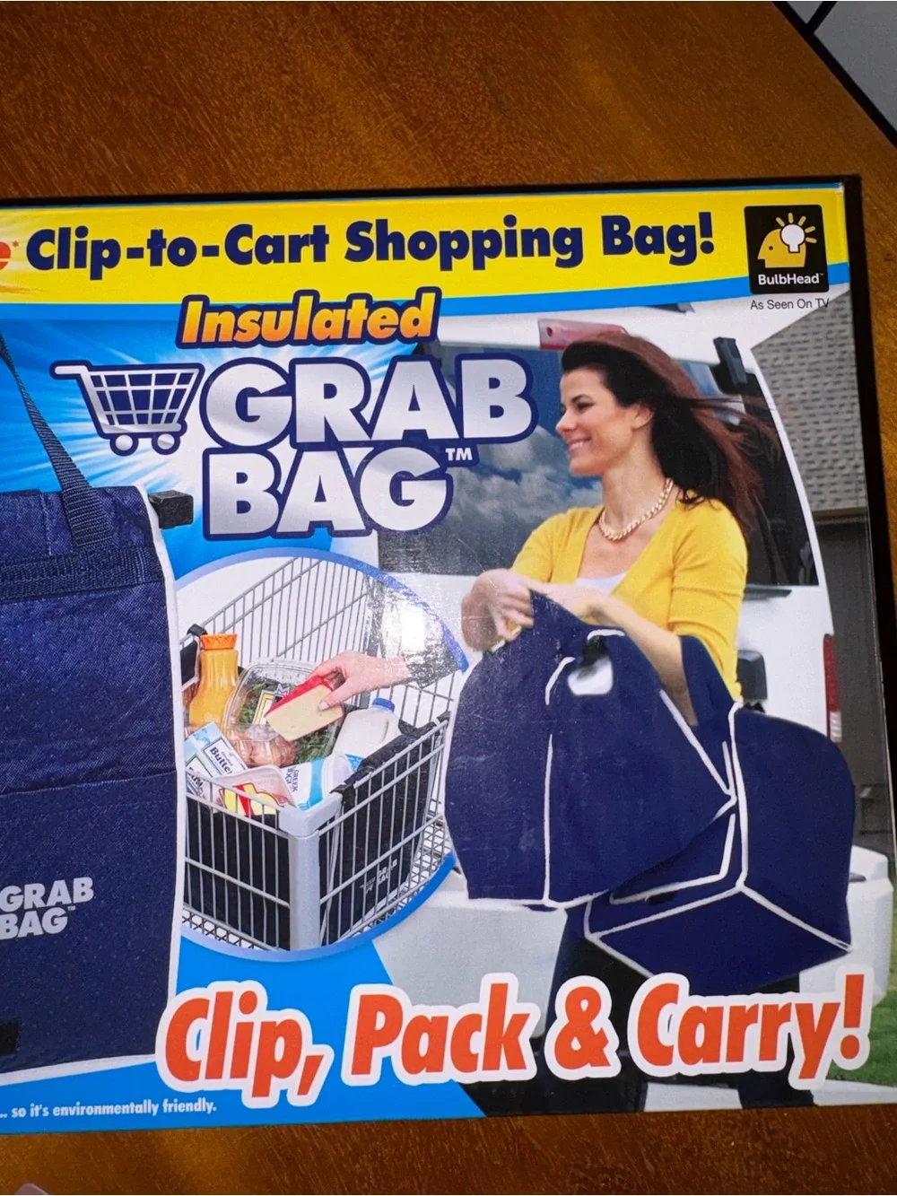 Insulated Reusable Shopping Bag - Navy